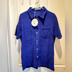 Men’s Criquet terry cloth polo shirt, size Medium